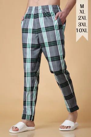 Forest Green Checked Cotton Pajama