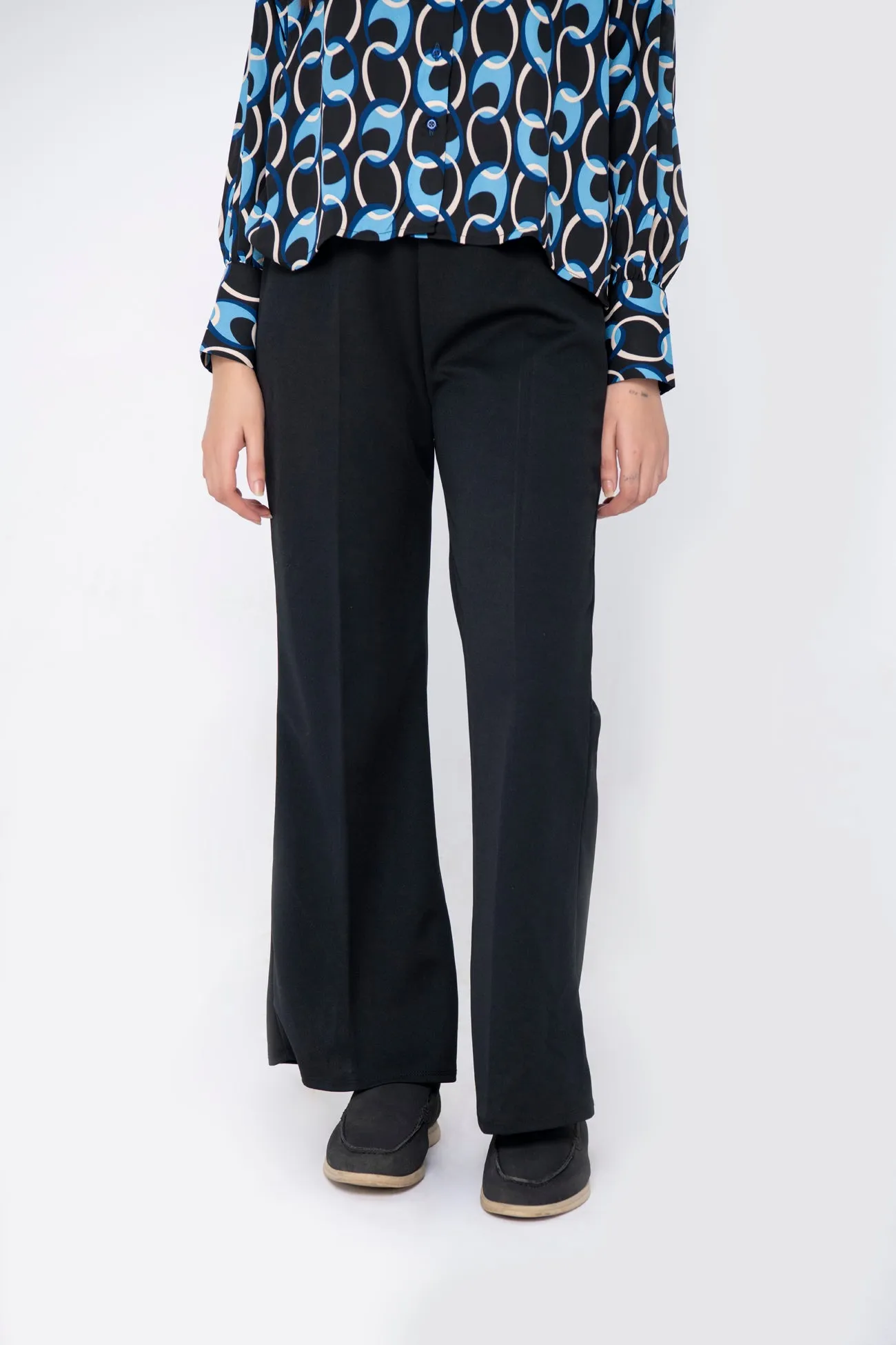 FULL LENGTH FLARE TROUSERS