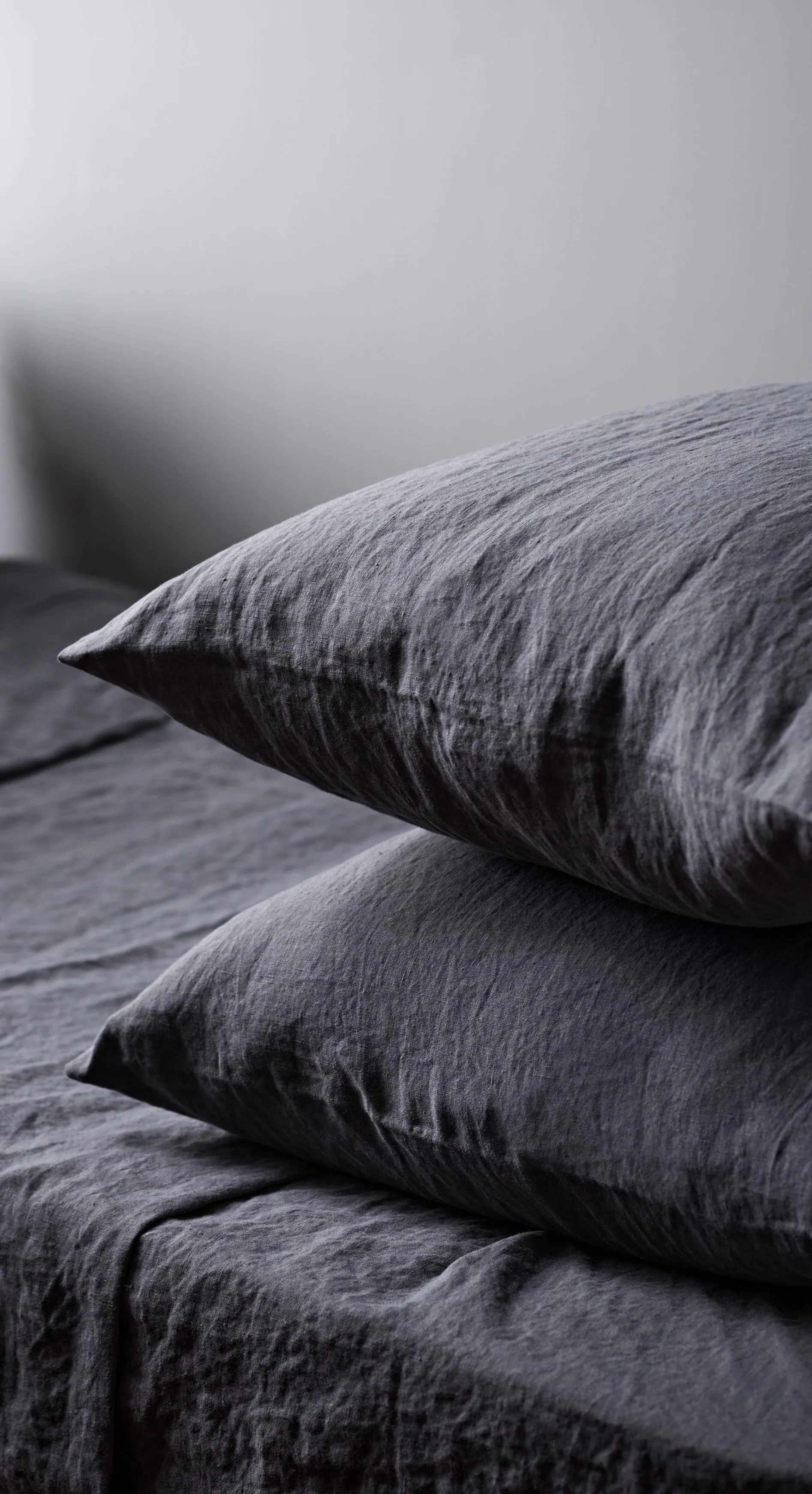 Hollyrood Smoke Grey Linen Housewife Pillowcase