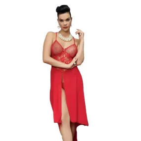 Ladies Hot Transparent Nighty Babydoll Long Nightwear Women Sexy Nightdress