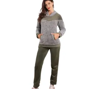 Ladies Winter warm Super Soft Track Suit with Hoodie