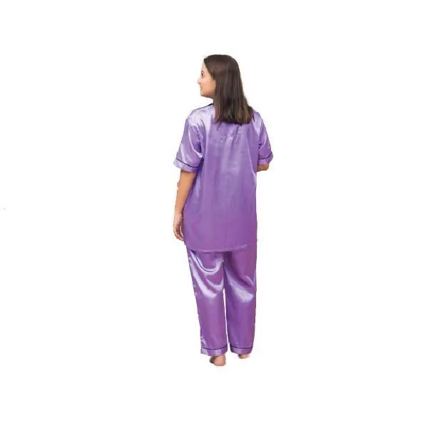 Latest Silk Night Suit For Women | Purple color Silk Sleepwear For Bridals