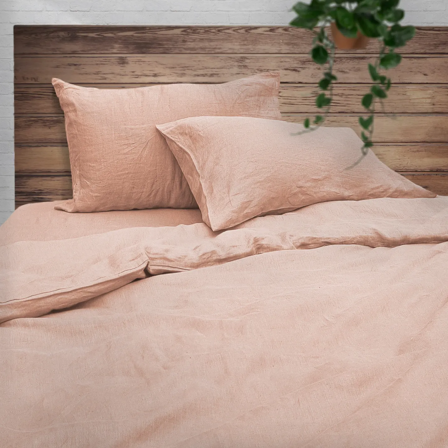 Linen Bedding, Blush