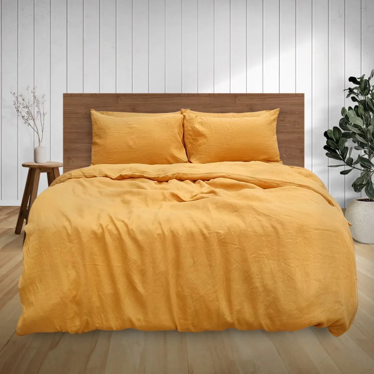 Linen Bedding, Honey