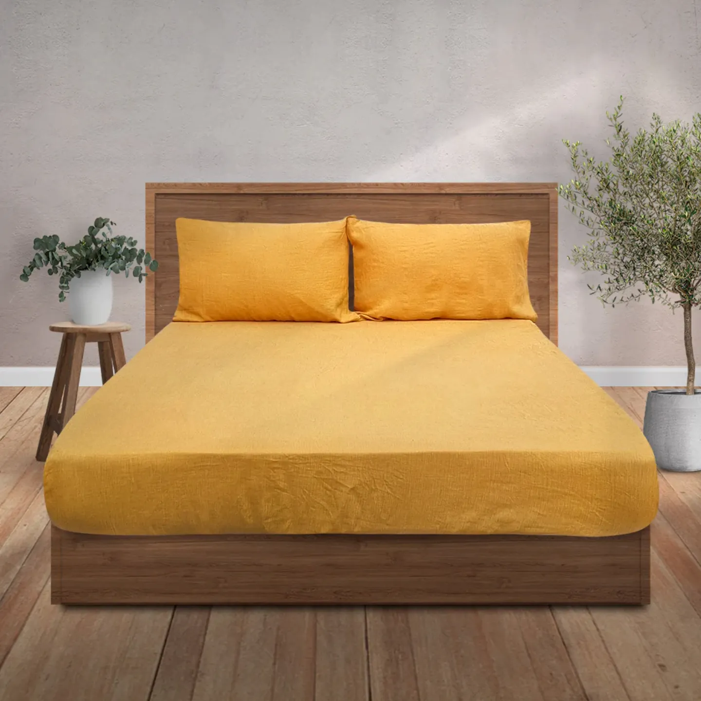 Linen Bedding, Honey