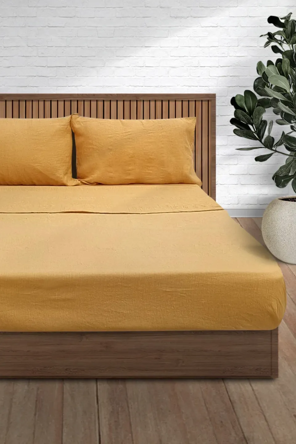 Linen Bedding, Honey