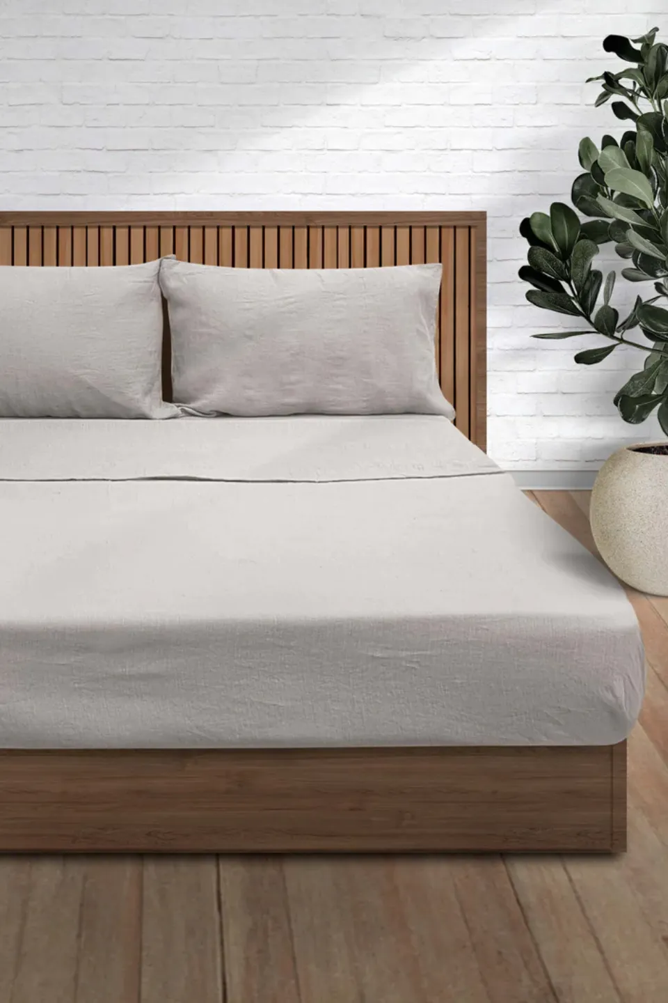 Linen Bedding, Stone