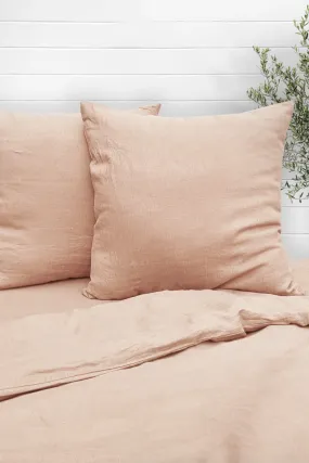 Linen Euro Pillowcases, Blush