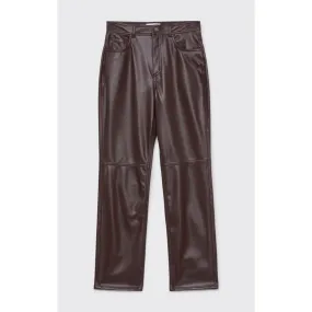 LOURA LEATHER TROUSERS CHOCOLATE