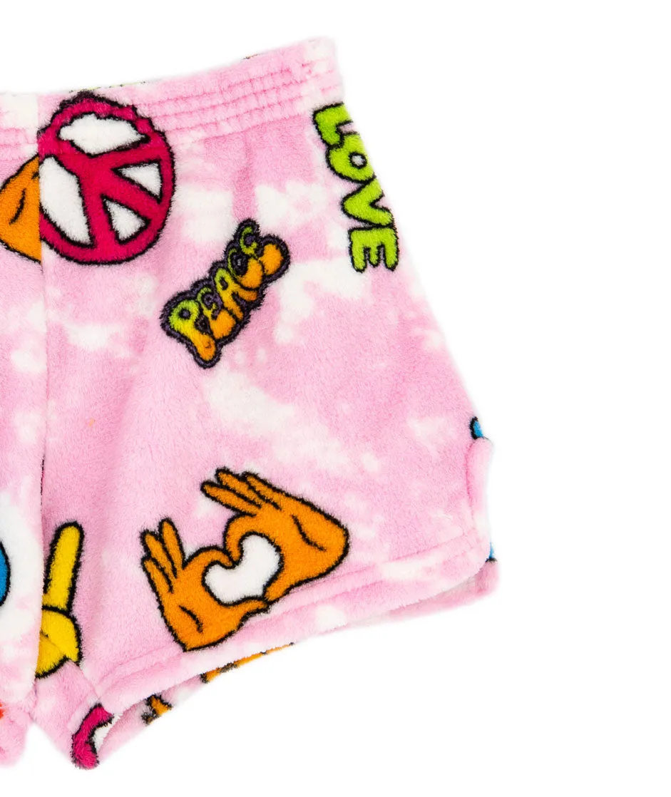 Made with Love and Kisses Girls Peace and Love Shorts