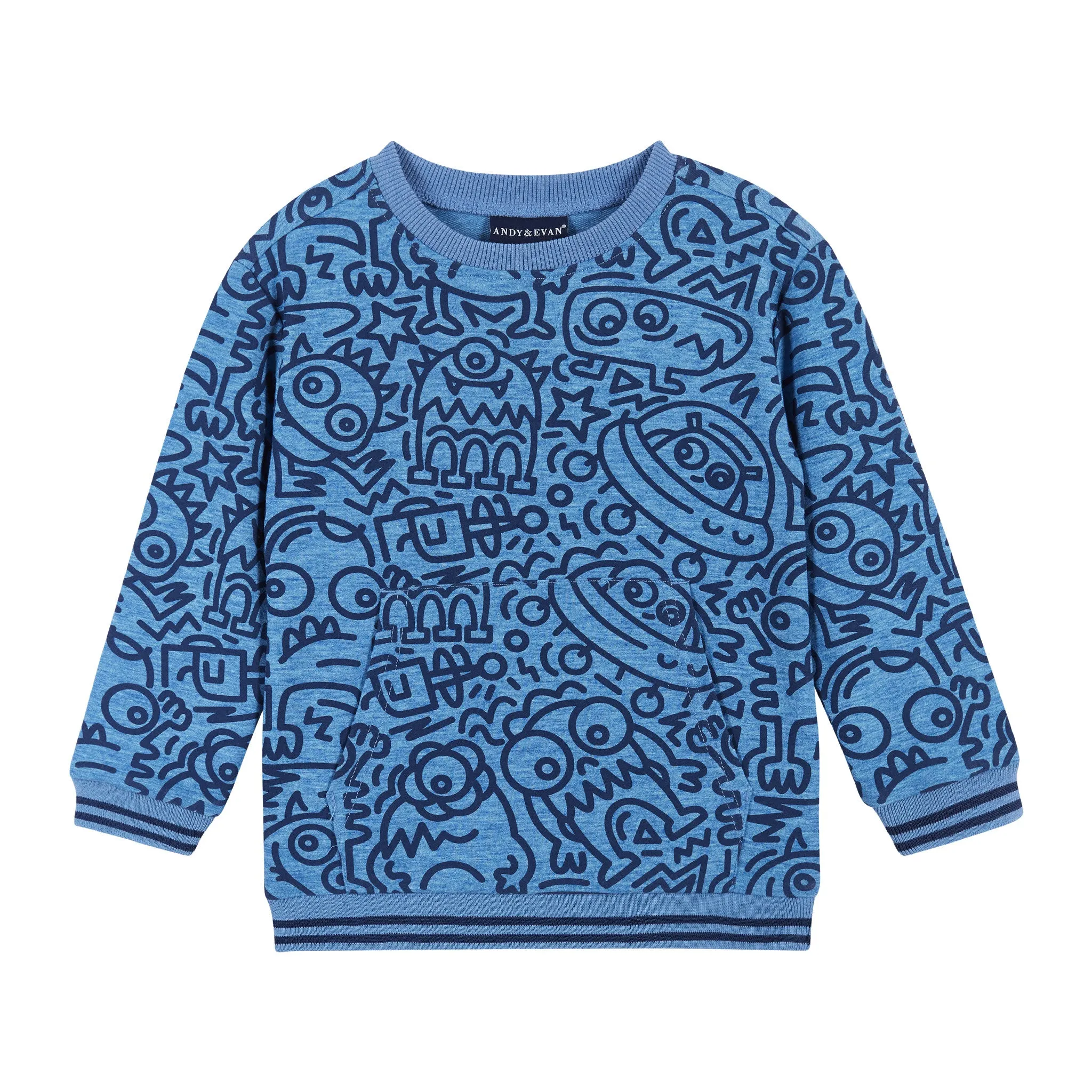 Monster Crewneck Sweat Set  | Blue