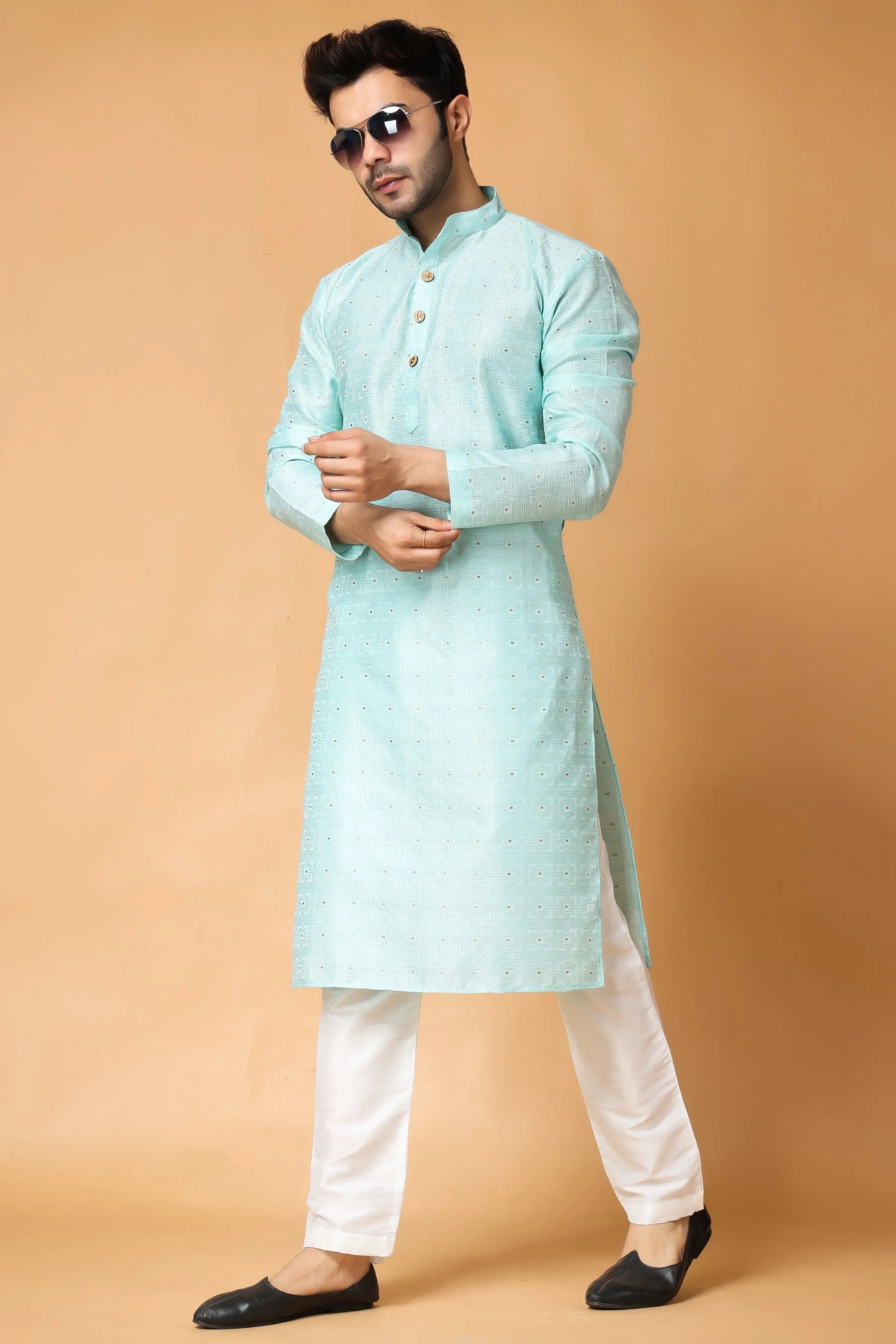 Moonlit Jacquard Woven Kurta Pajama