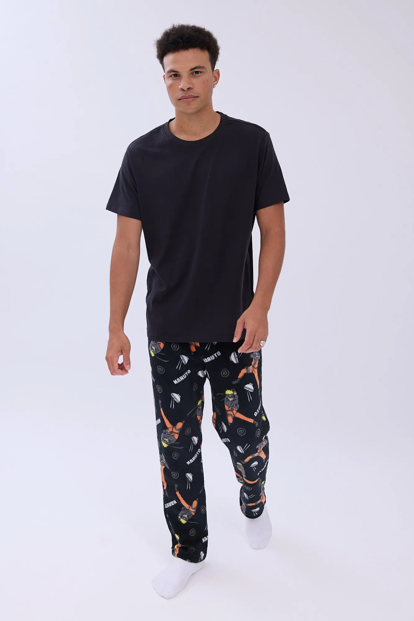 Naruto Printed Plush Pajama Pants