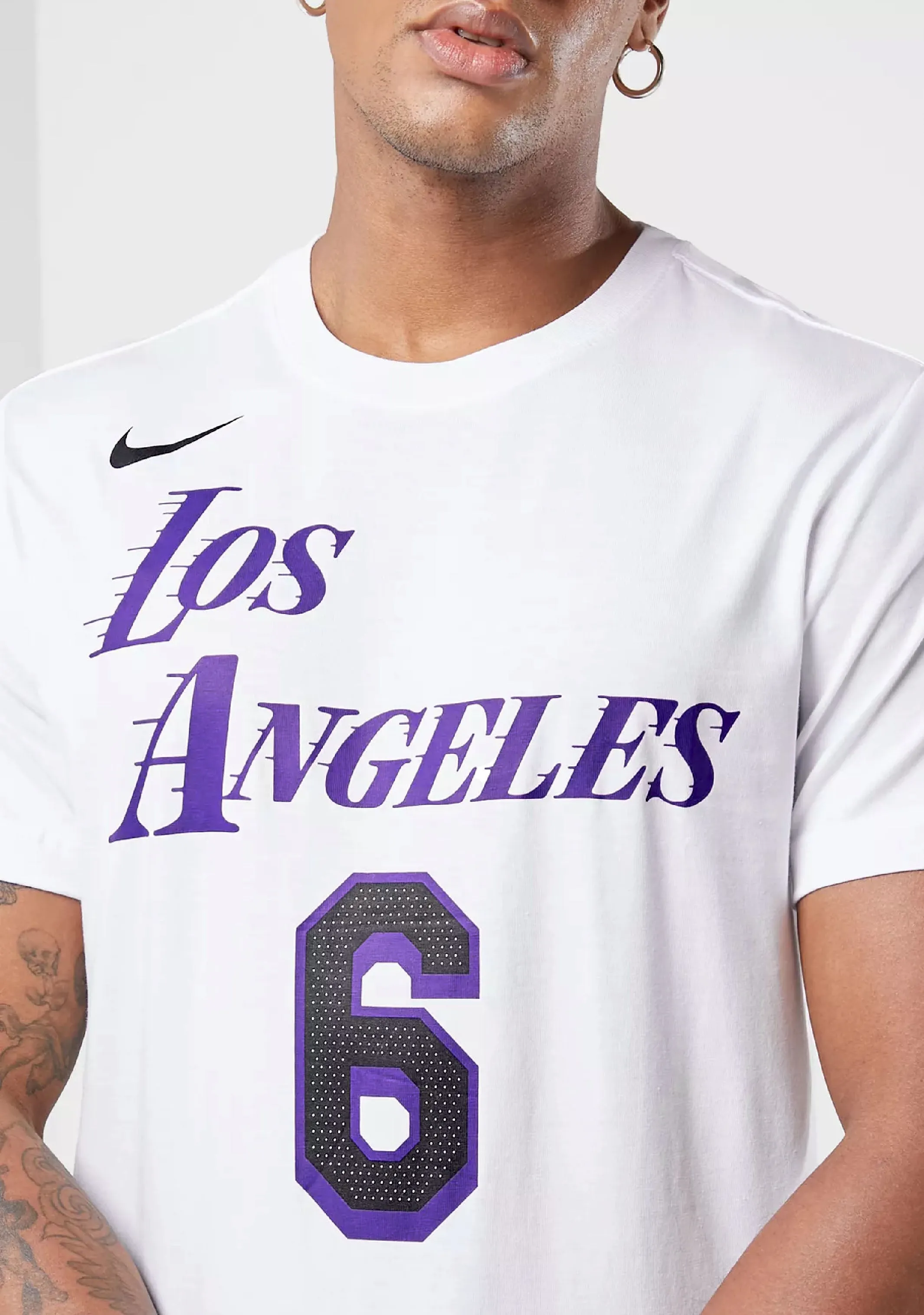 Nike Mens NBA T-Shirt LeBron James Los Angeles Lakers City Edition <br> DV5993 100