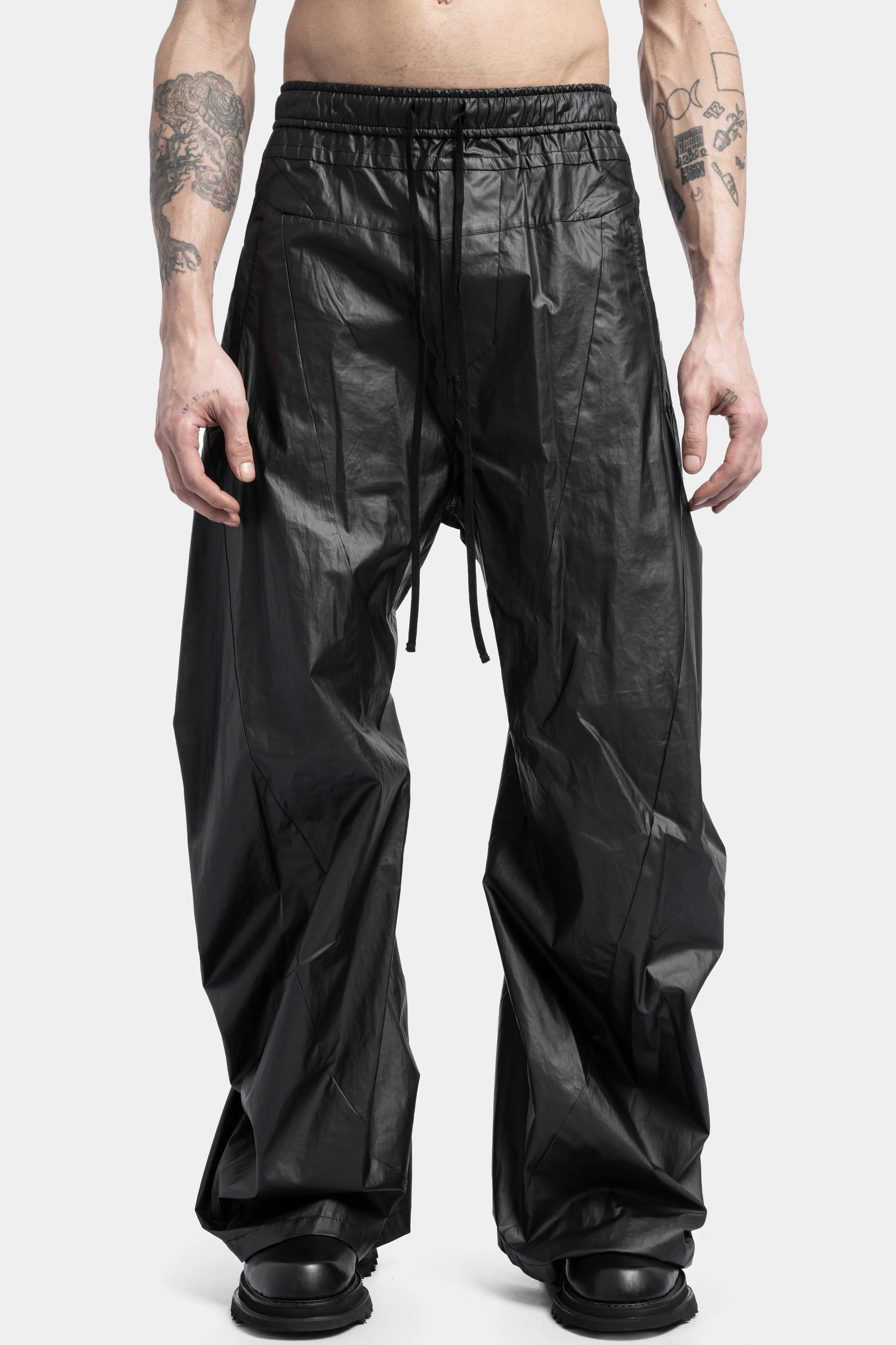 Oversized Laminated Pants