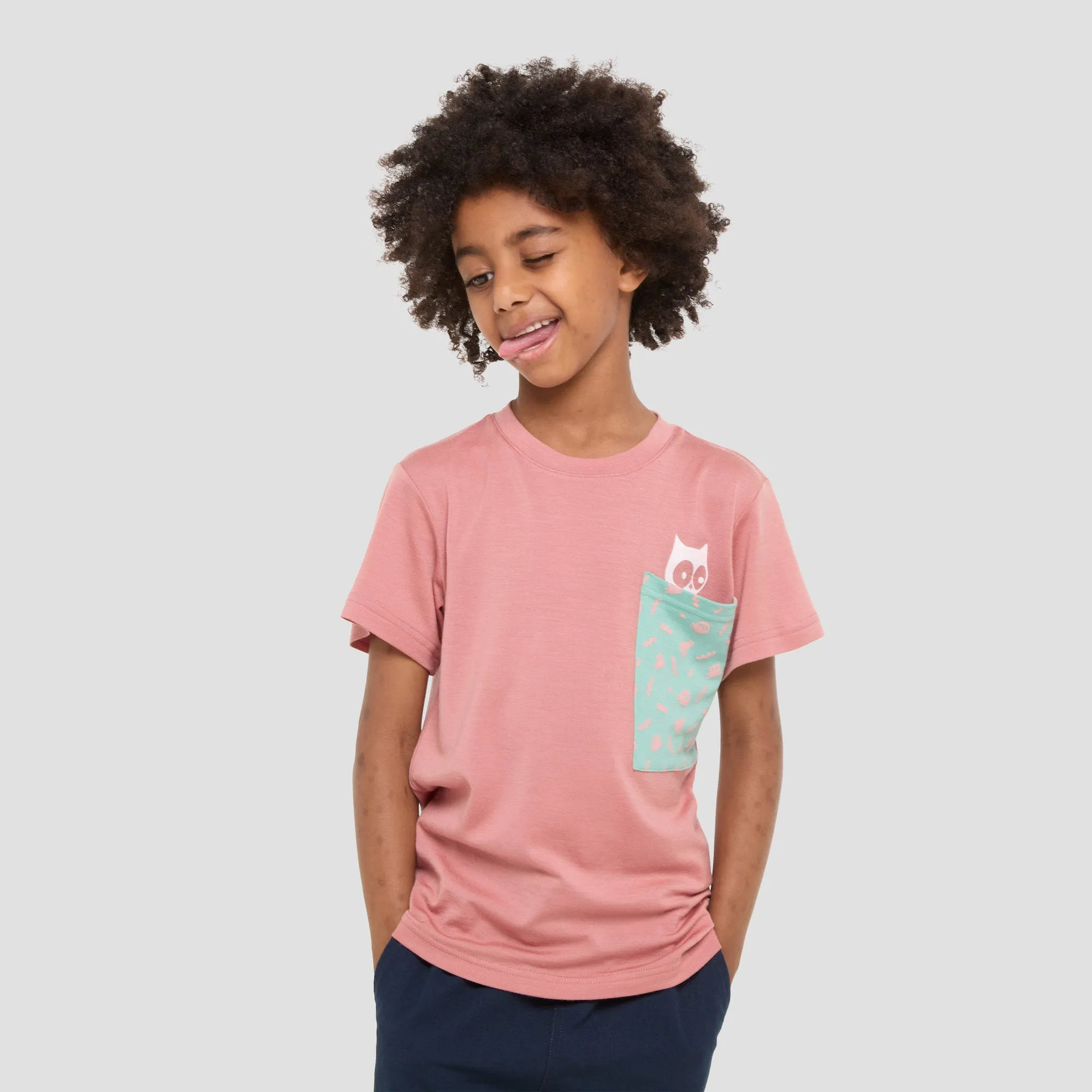 Pluto Merino pocket T-shirt "Birdday Party"