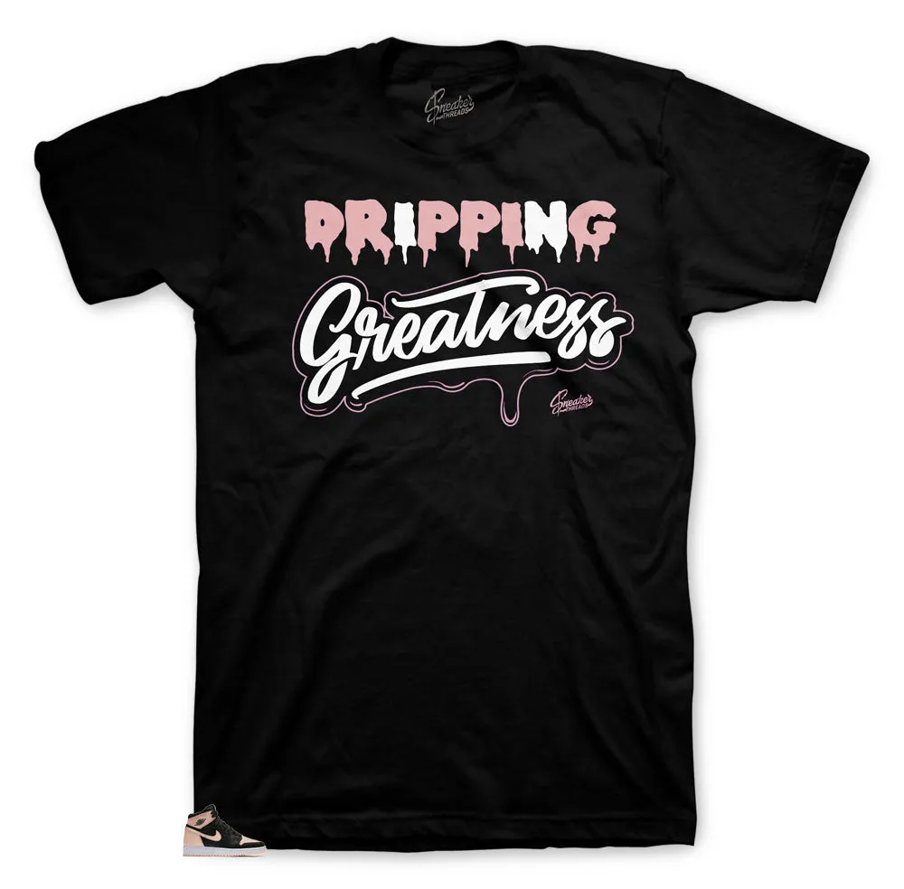 Retro 1 Crimson Tint Dripping Shirt