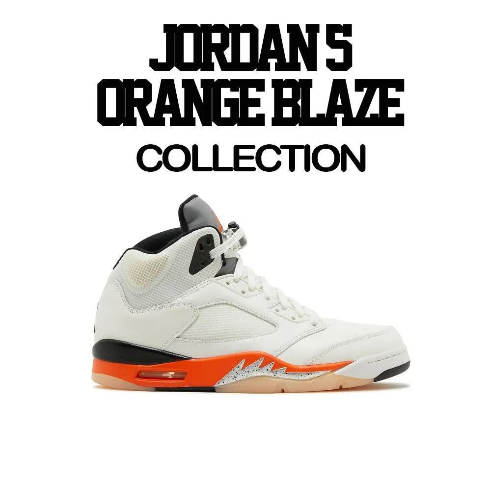 Retro 5 Orange Blaze Shirt - Anti Social - Natural