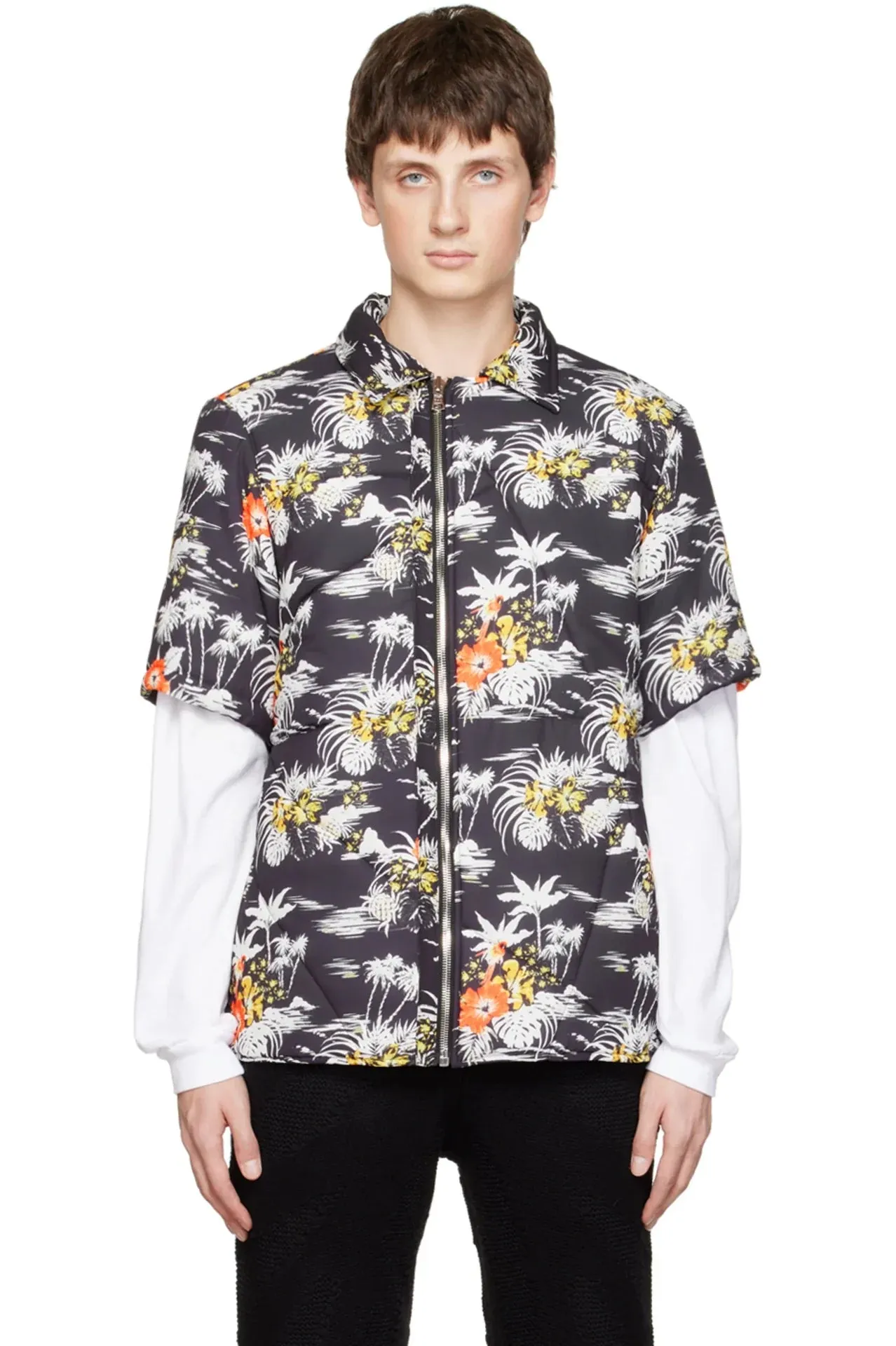 RTA OSSIAN PUFFY BLACK MAUI SHIRT