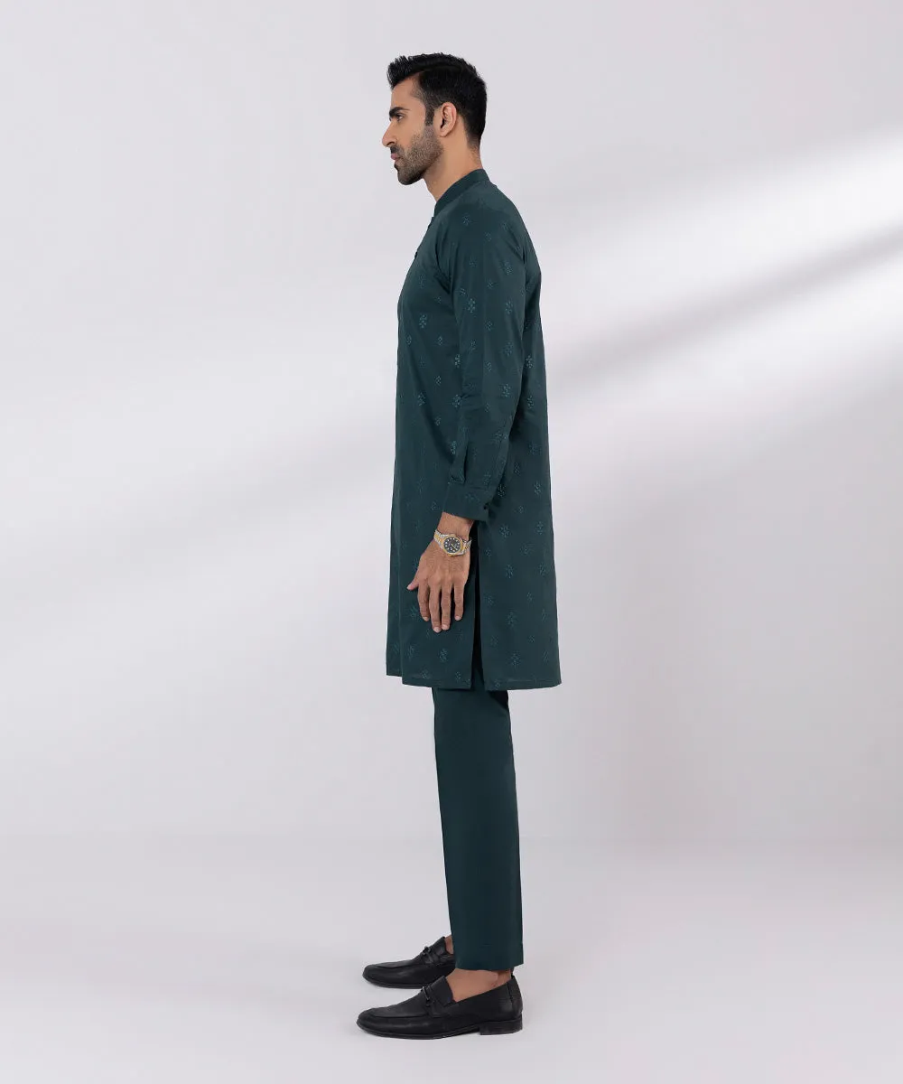 Schiffli Embroidered Cotton Suit