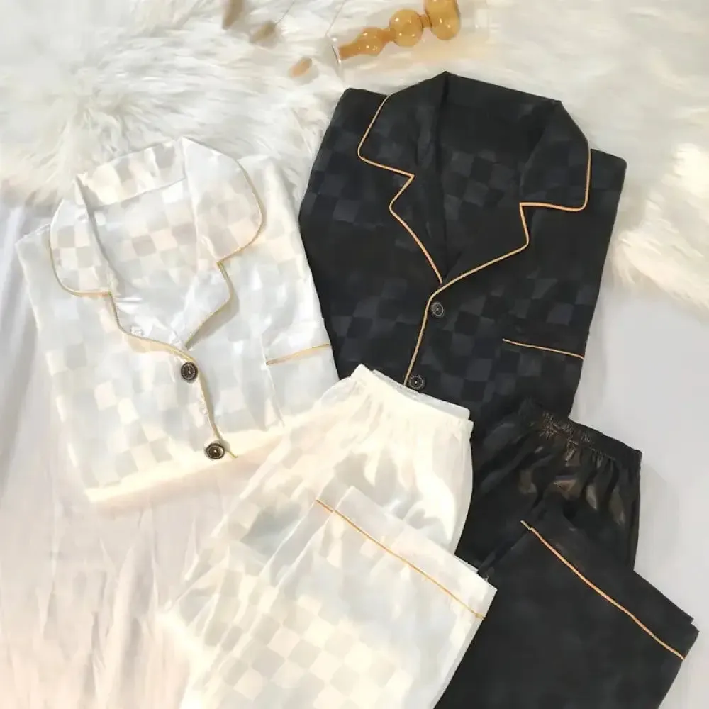 Silk Dreams: Couple Luxury Pajama Sets