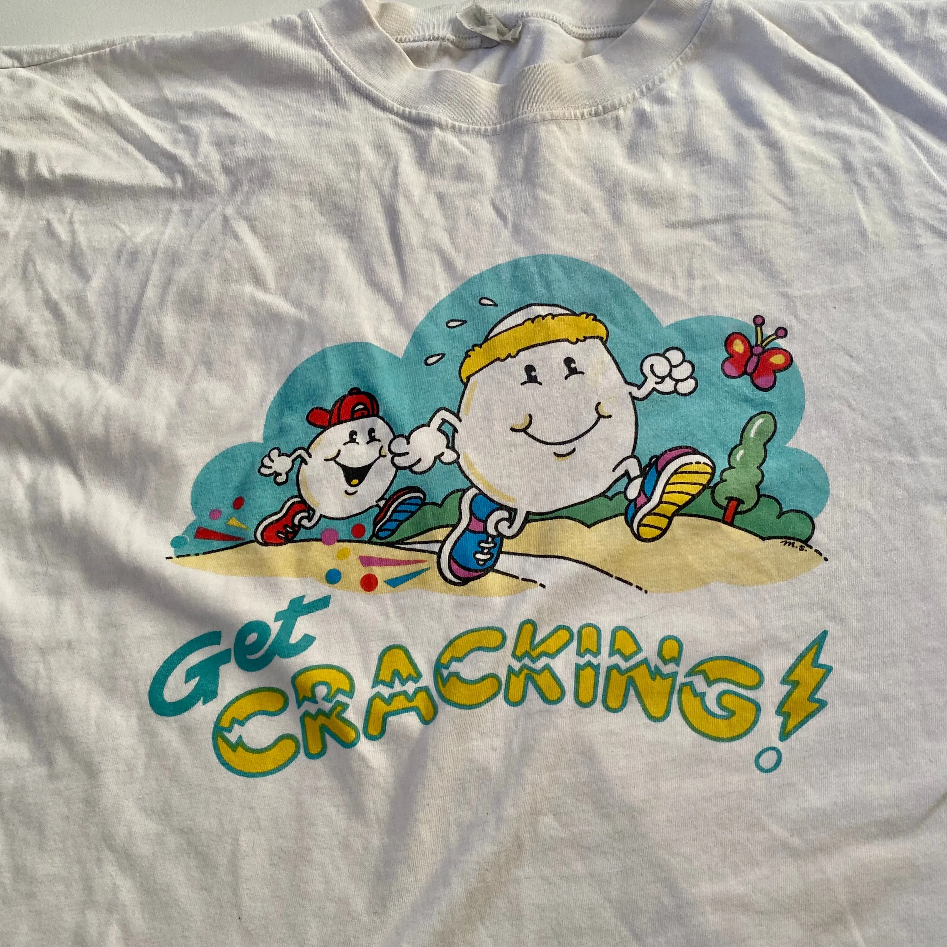 Vintage Get Cracking Running T-shirt