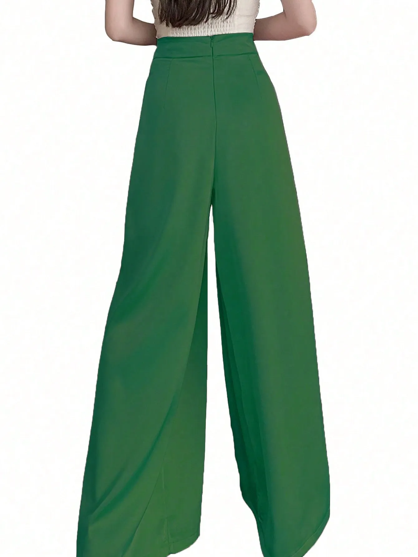 Women's High Waist Wide Leg Pants With Pockets