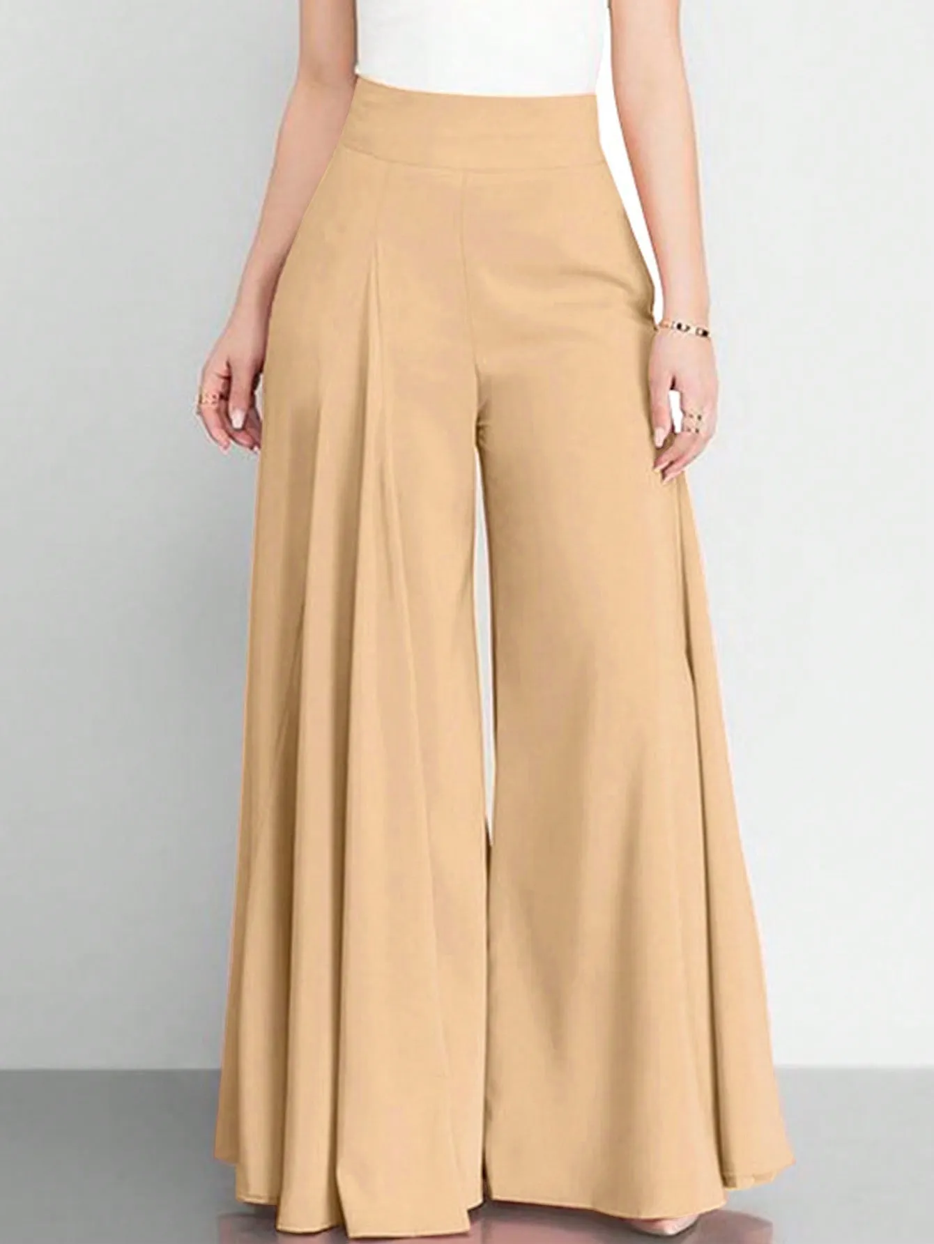 Women's High Waist Wide Leg Pants With Pockets