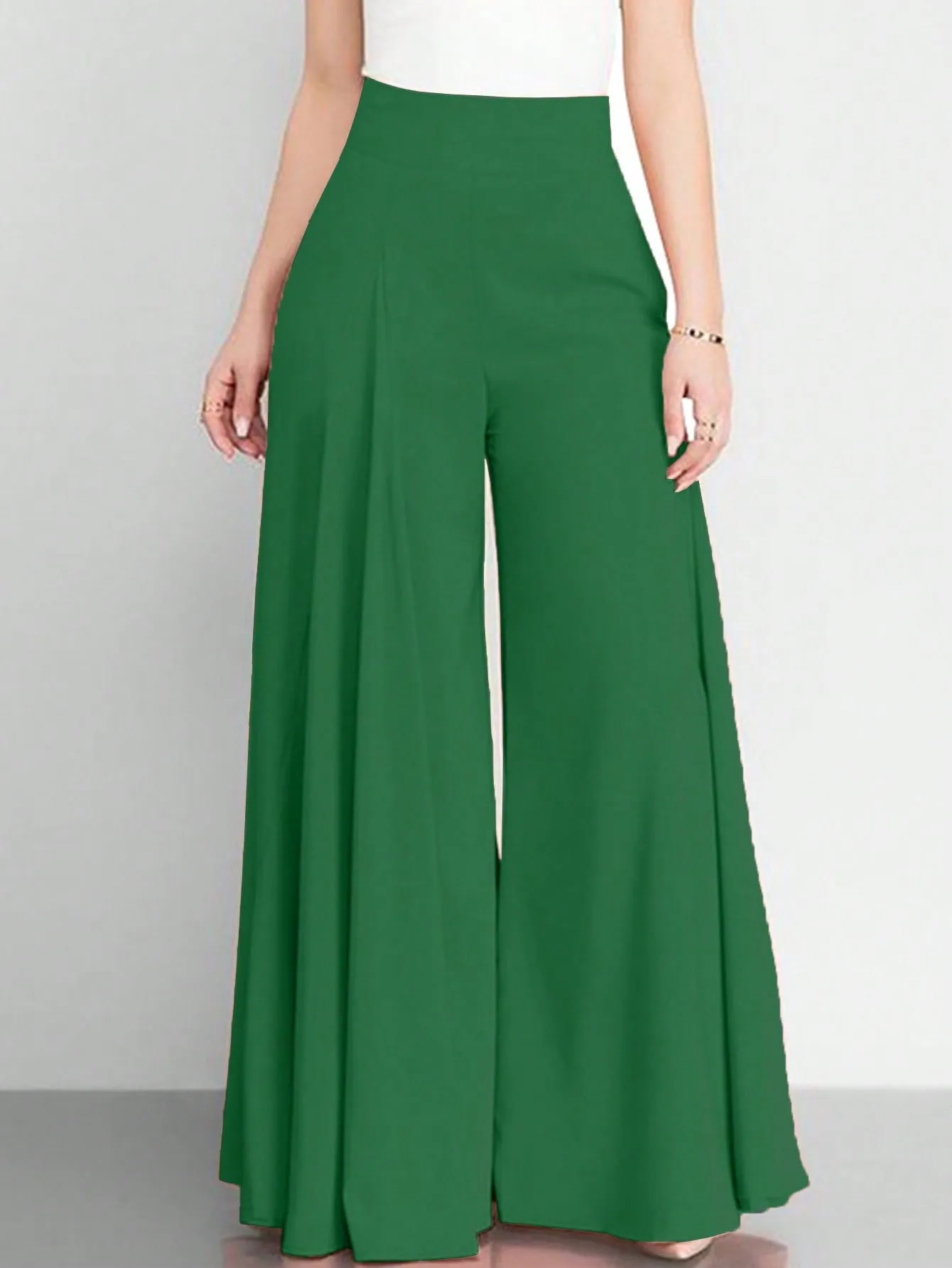 Women's High Waist Wide Leg Pants With Pockets