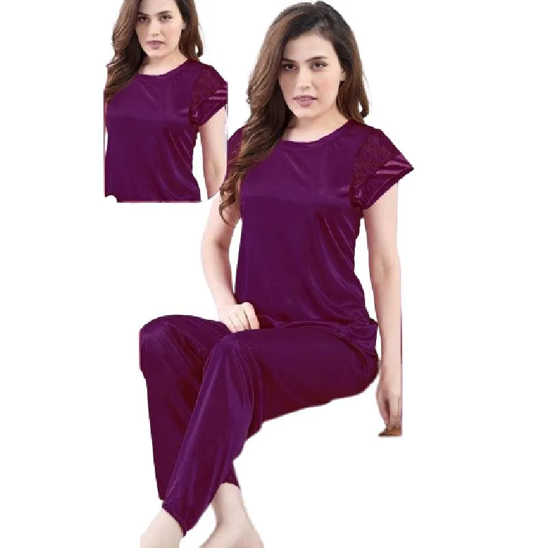 Womens Pajama Tops Short Sleeve Cotton Nightwear For Ladies