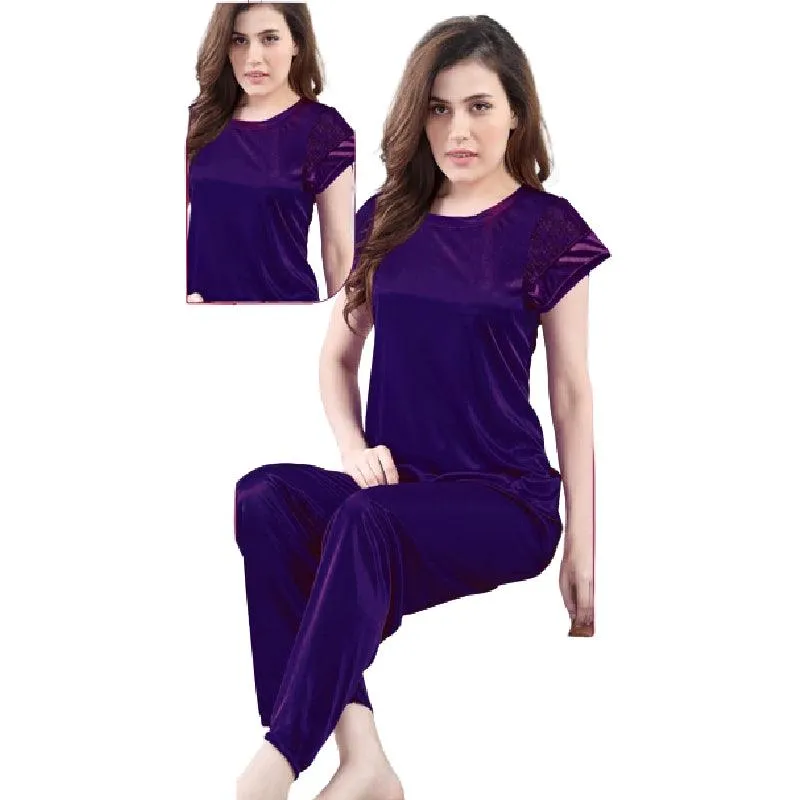 Womens Pajama Tops Short Sleeve Cotton Nightwear For Ladies