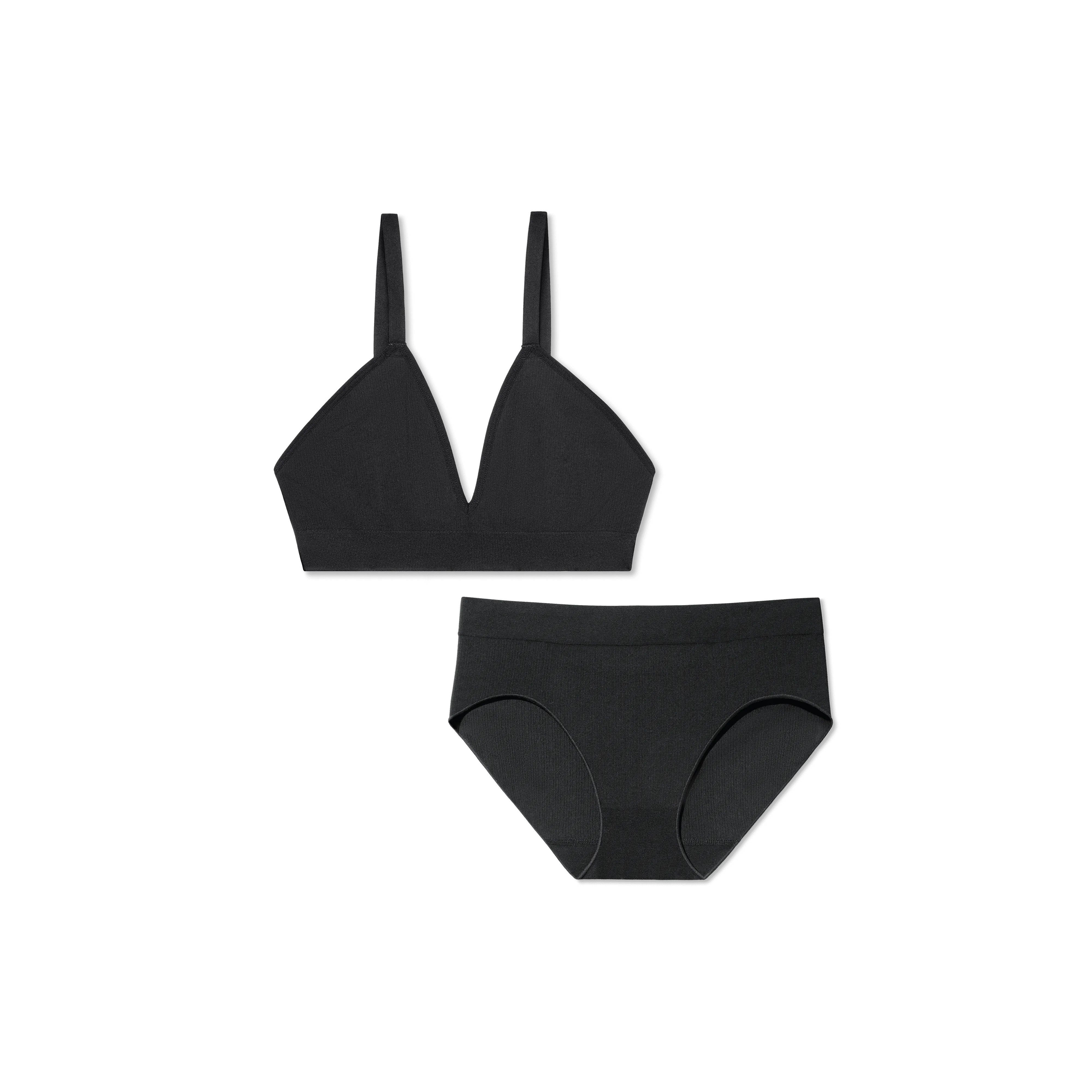 Women's Seamless Triangle Bralette   Full Brief